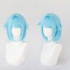 Heat-resistant cosplay wig, sky blue/sky blue, short hair, costume, party wig + 3 bonus items