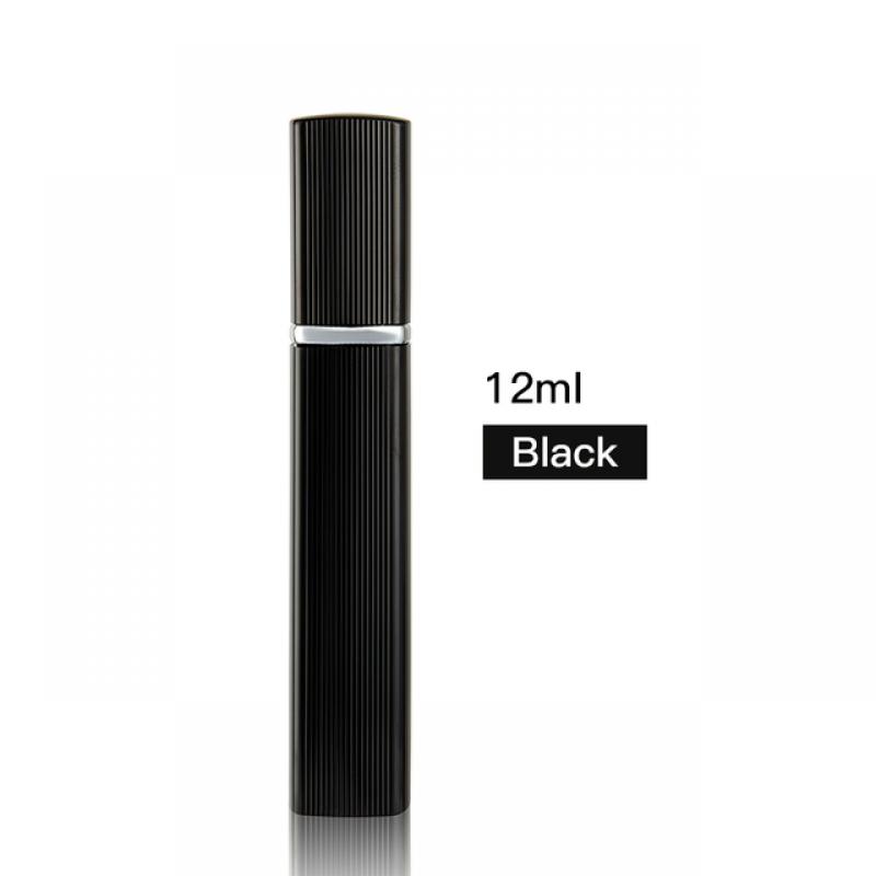 

12ml Perfume Bottle High-Grade Perfume Dispenser Bottle Ultra-Fine Spray Portable Travel Spray Bottle Glass Inner Empty Bottle чорний