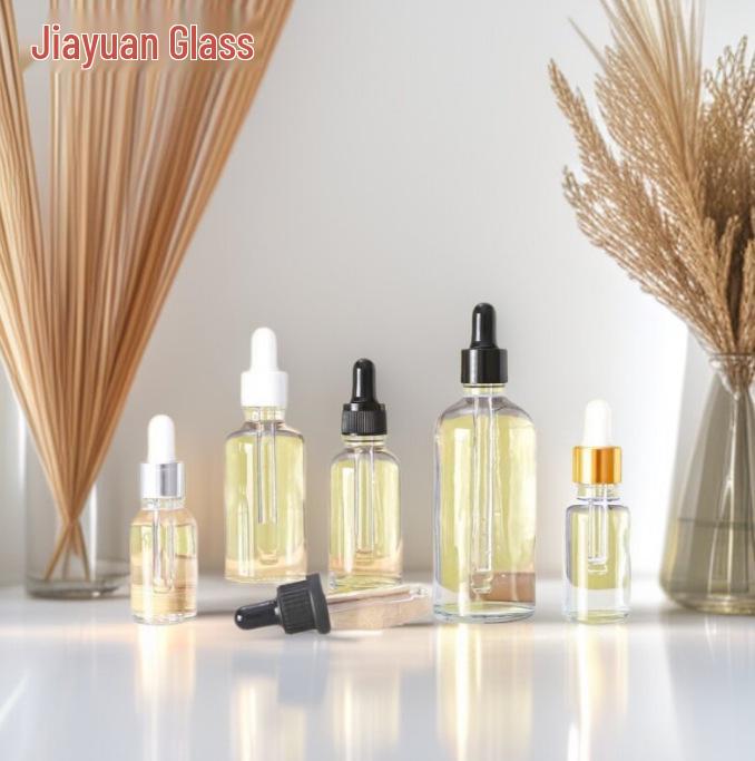 Transparente Tropfflaschen aus Kunststoff und Glas für ätherische Öle – Größen 30 ml und 50 ml erhältlich