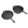 2 Stück Bratpfanne Gleichmäßige Erwärmung Vielseitig Effizientes Kochen Praktischer Griff Gusseisen-Bratpfanne für Heimküche