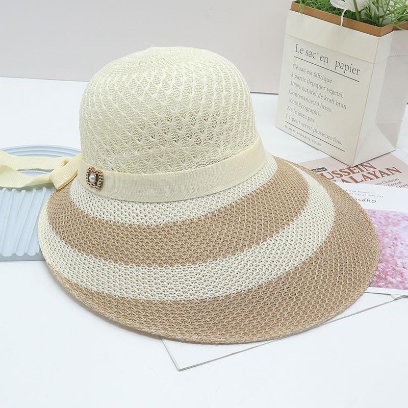 Straw Straw Hat Women's Big Eaves Beach Hat Summer Shading Sun Hat Outdoor Travel Seaside Spring and Autumn Versatile