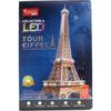 Maquette 3D - EXPLORA - Tour Eiffel - Lumineuse LED - 84 pièces - À monter soi-même