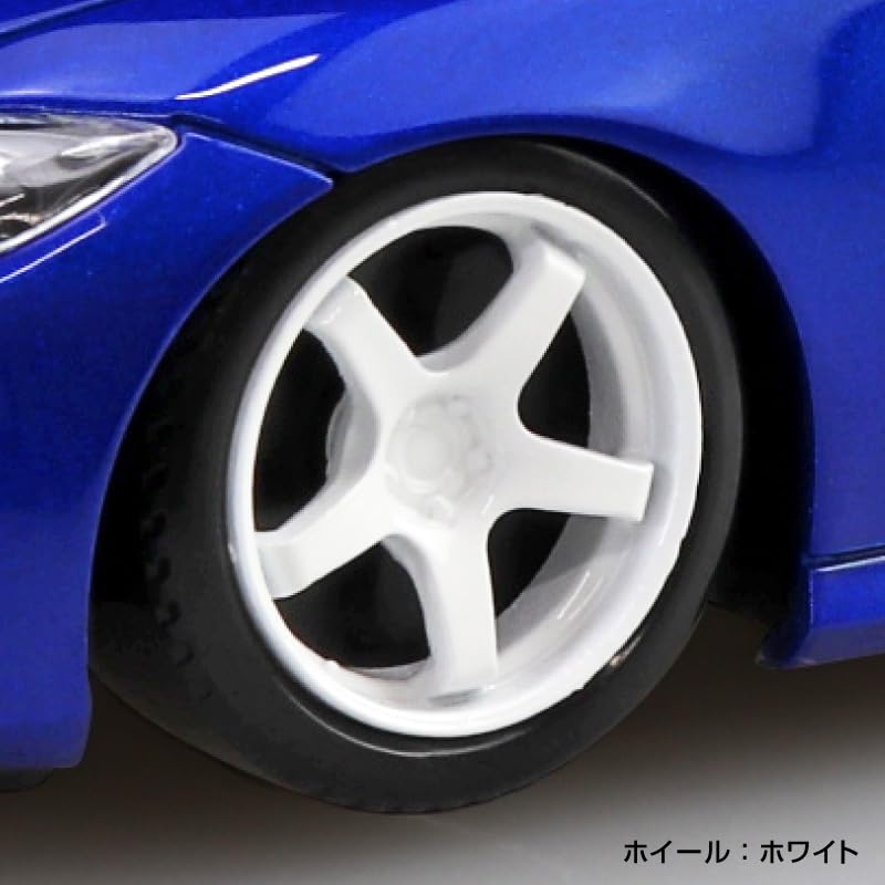 Aoshima Bunka Kyozai Scale Rakupla Snap Kit Nissan RZ34 Fairlady Z Custom Seiran Plastic Model Kit (AOSHIMA) 1/32 No. 17CU-SB Wheels, Blue,