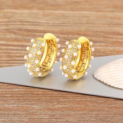 

Nidin Fashion Gold/Silver Color Korean New Simple Temperament Circle Pearl Earrings For Women Valentine s Accessories Gift золотой