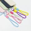 Dopamine Color Block Macaron Mobile Phone Lanyard – Short Woven, Creative Anti-lost Pendant