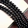 Natural 7A Grade Black Ujin Obsidian Loose Beads for DIY Jewelry and Handmade Accessories