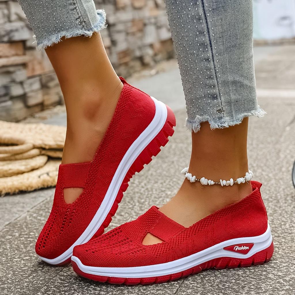 Lekkie Oddychające Siatkowe Buty Codzienne, Łatwe Do Wsuwania, Idealne na Wiosnę i Lato, Wszechstronne i Wygodne, Jak Białe Trampki., Buty Damskie