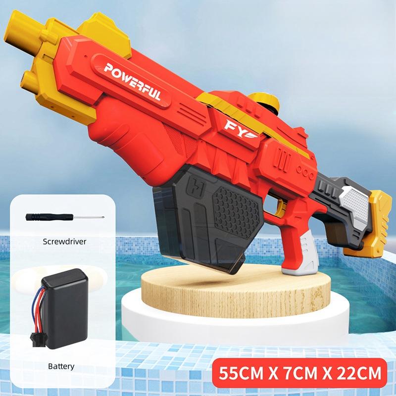 Children Electric Burst Water Gun Fully Automatic Absorb Water Watergun For Kids Summer Outdoor Pool Garden Fight Game Toys Gift