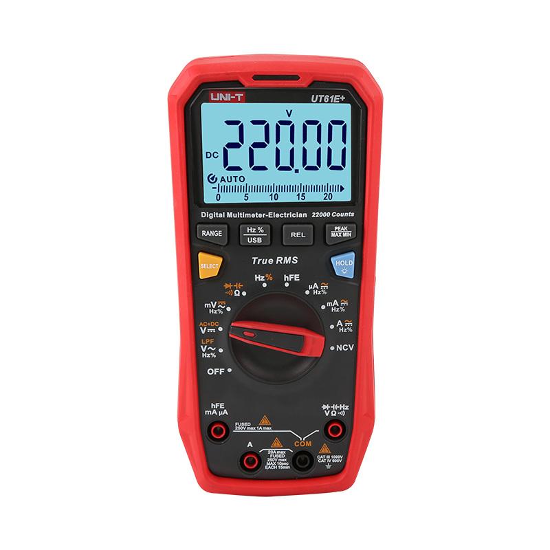 UNI-T UT-61E+ Digital Handheld 1000V True RMS Mutimeter Tester DMM AC DC Volt Ohm