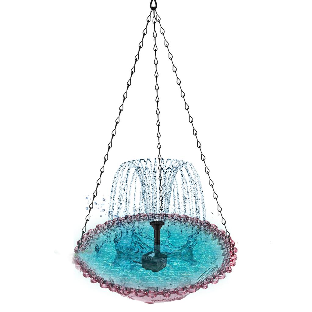 Decorative Solar Powered Bird Bath Bowl for Garden Yard Balcony Birdwatching Bath Tray for Nature Lover