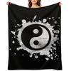 Distressed Yin Yang Feng Shui Ying Yang Taoism Zen Buddhism T-Shirt Throw Blanket Summer Beautifuls Blankets