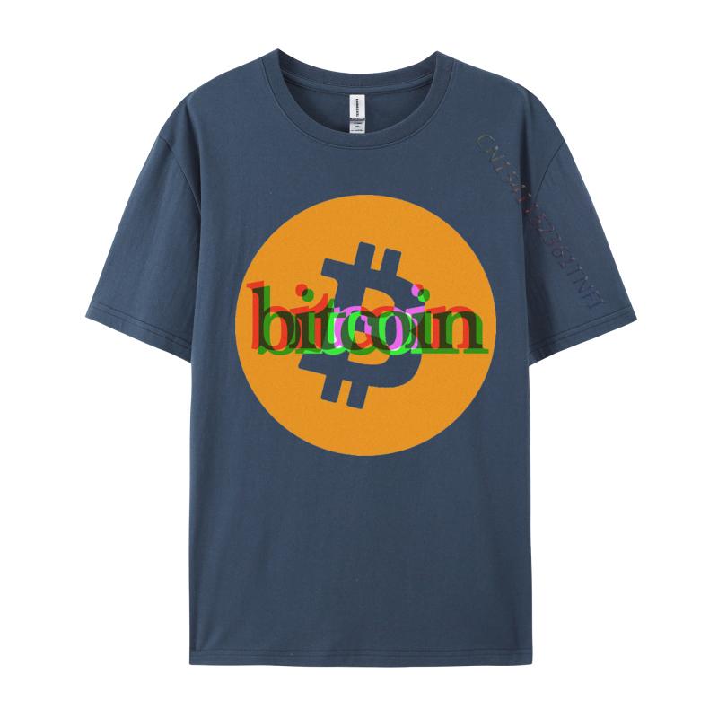 Bitcoin Logo T-Shirt Europa Unisex Brandneues Design Oberteile T-Shirts Baumwollstoff T-Shirts Freizeit Oberteile T-Shirts Cool