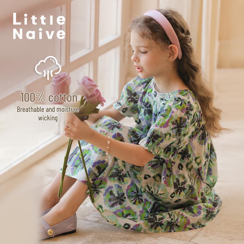 

Короткое платье A-силуэта с цветочным принтом для юных наивных девушек 170