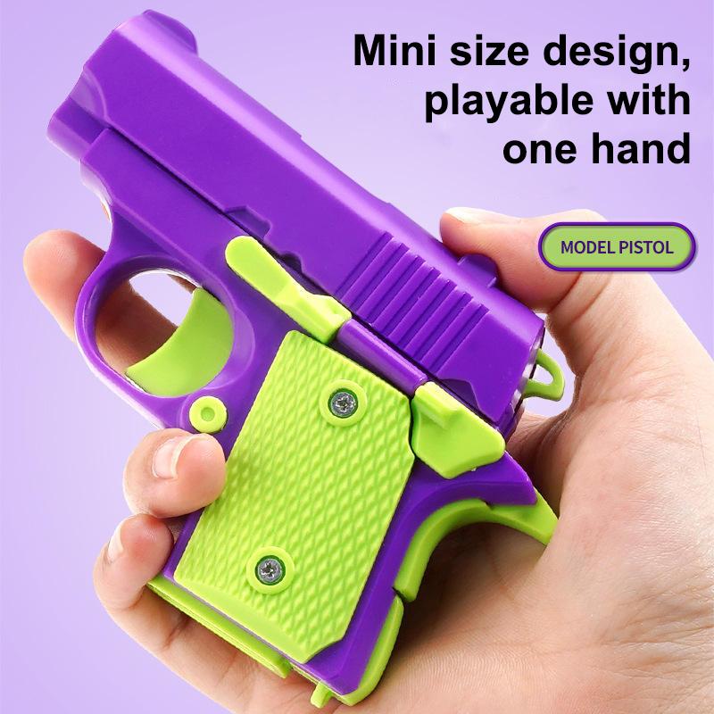 3D Gravity Gun 3D Printed Mini Pistol Model 1911 Fidgets Toys For Adults Stress Relief Toy for Kids Boys Girls Birthday Gifts