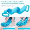 Silicone Body Scrubber Bath Brush, Exfoliating Shower Brush Bath Belt With Extra Long Strip And Handle For Easy Back Exfoliating, Rubbing Body Back