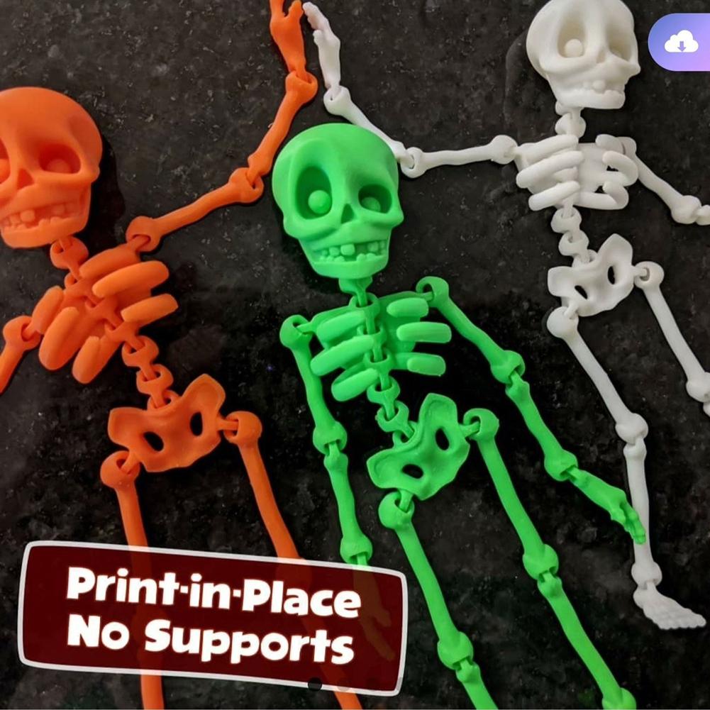 2/5PCS Skeleton Fridge Magnets 3D Printed Magnetic Skull Fridge Magnets Skull Fridge Kitchen OfficeHalloween Funny Decoration