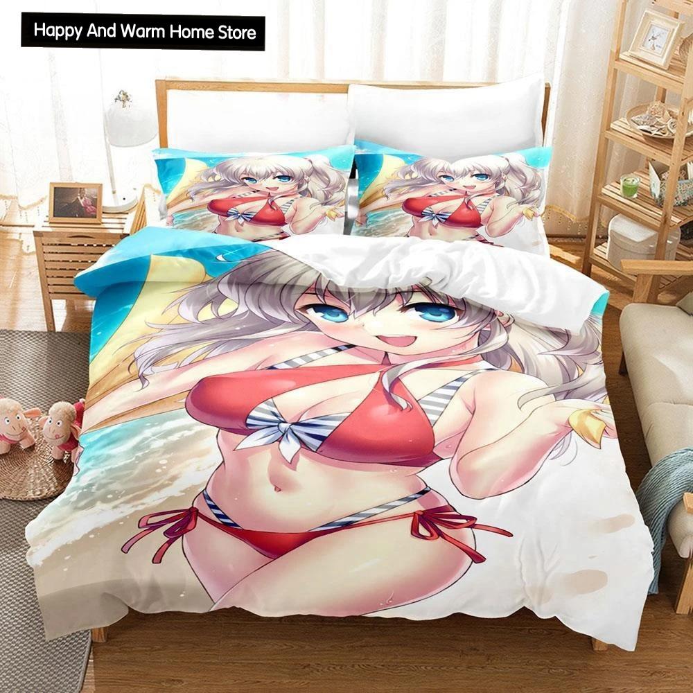 New 3D Print Anime Kawaii Girls Charlotte Bedding Set Single Twin Full Queen King Size Bed Set Adult Boy Bedroom Duvetcover Sets