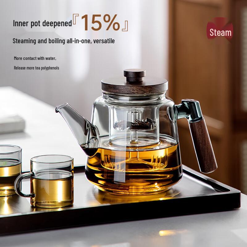 TEAHUE Glass Teapot with Infuser