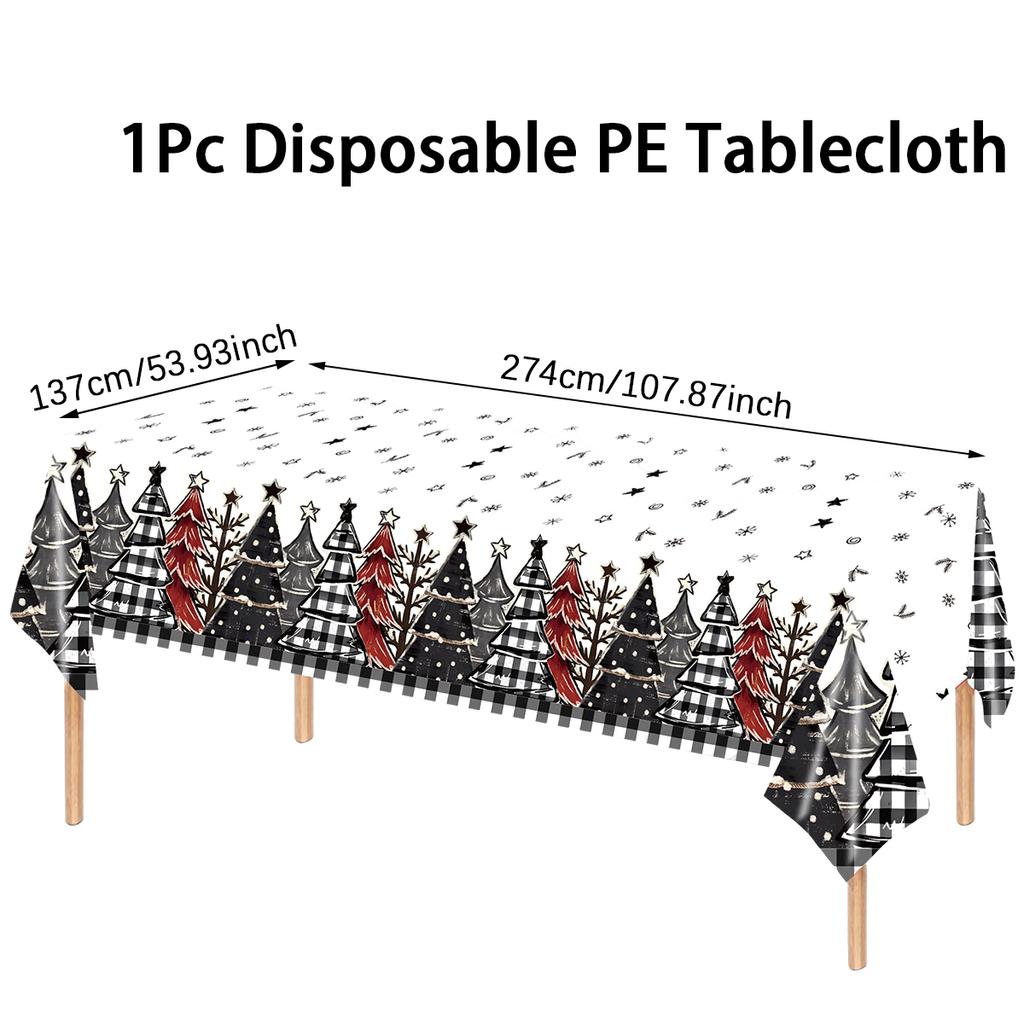 Christmas Plastic Tablecloth Merry Christmas Decorations For Home Table 2026 Navidad Noel Xmas Decor Happy New Year Gift 2026