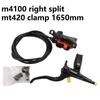 Shimano Split Brake M4100 right split  MT420 clamp 1550mm  1600mm 1650mm 1700mm Hydraulic Disc Brake Caliper With Resin Pads MTB
