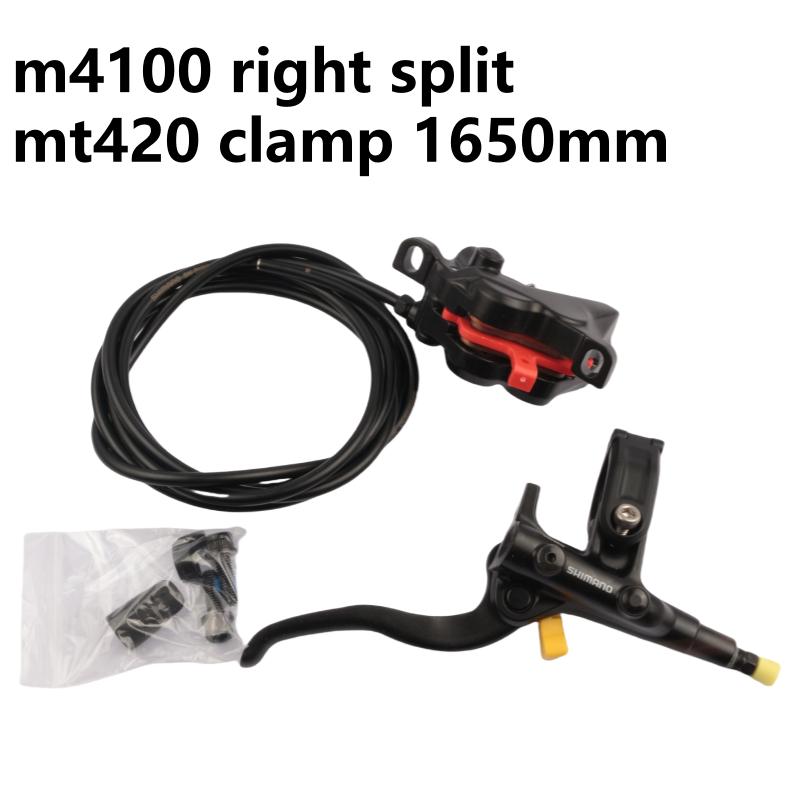 Shimano Split Brake M4100 right split  MT420 clamp 1550mm  1600mm 1650mm 1700mm Hydraulic Disc Brake Caliper With Resin Pads MTB