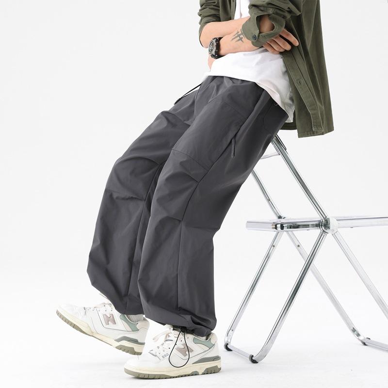 Army green paratrooper overalls men's spring and autumn waterproof and windproof loose casual mountaineering charging pants