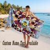 Burnley Football Design Beach Towel Custom Text Large Towel for Beach Vacation