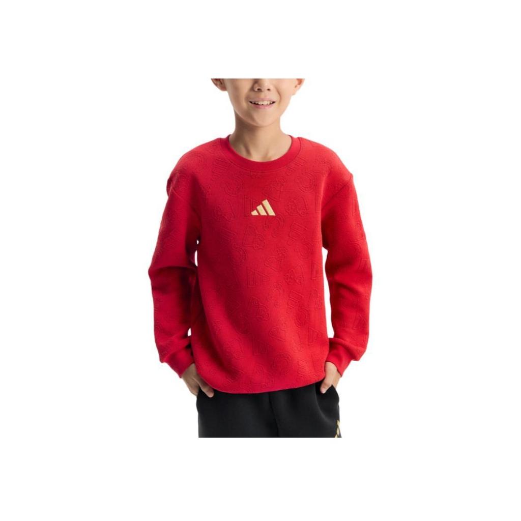 adidas Felpa girocollo in maglia per bambini Top KH0233