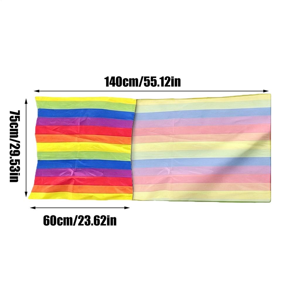 Slide Grass Skiing Mat Waterproof Lightweight Fun Rainbow Bag Snowboard Training Mat For Sledding Sand Dunes Beach Grass Floor