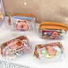 Cute Capybara Coin Storage Bag Transparent Coin Purses Cartoon Lovely Wallet Clear Bags