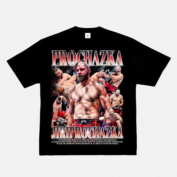 2024 New Fashion Oliveira Oliveira T-shirt UFC Printed Short Sleeve American Vintage Small Neckline Fighting Top Vintage