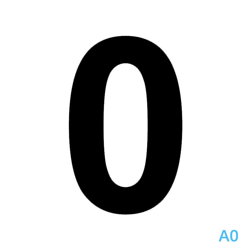 New Large 6.9-Inch (17.5cm) Trash Cans Decal Sticker Self-Adhesive Number Stickers Wheeled Dumpsters Door Mailbox Garage Labels