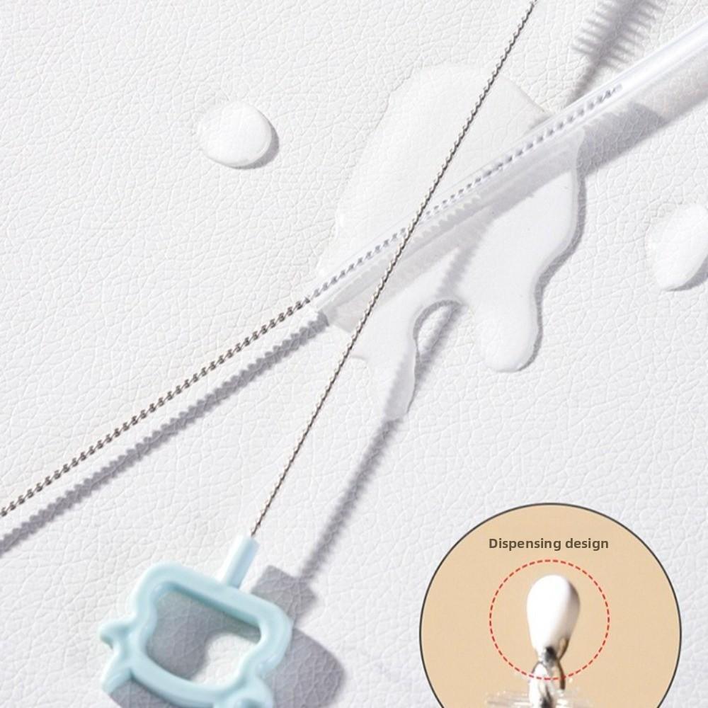 Soft Head Baby Bottle Cleaner Set 360 Degree Rotation Nipple Dropper Bottle Cleaning Brush Drying Rack Handheld