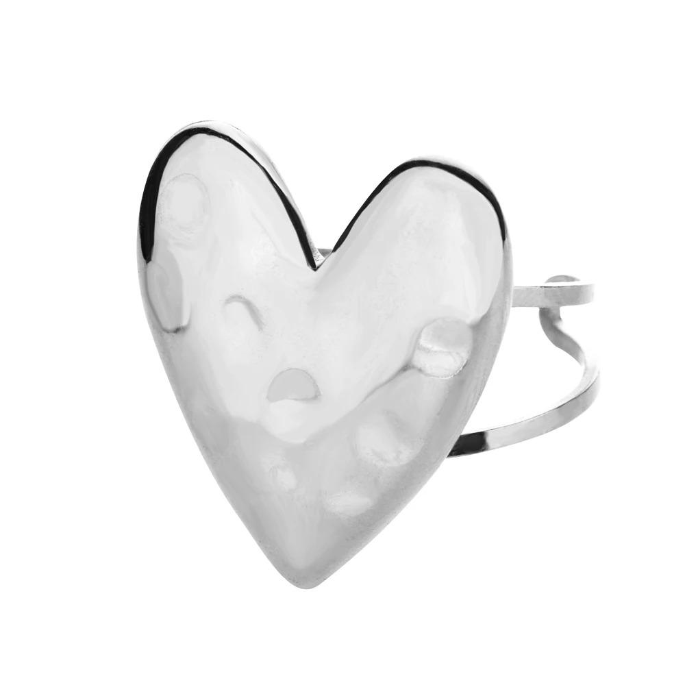 Zircon Little Heart Rings For Women Minimalism Heart Ring Stainless Steel Finger Dainty Ring Valentine Gifts