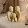 Eltern und Kind Statue 3D Gedruckte Familie von 3 Figuren Kreative Ornamente für Wohnkultur Kompakte Nordische Stil Skulptur Geburtstag Thanksgiving