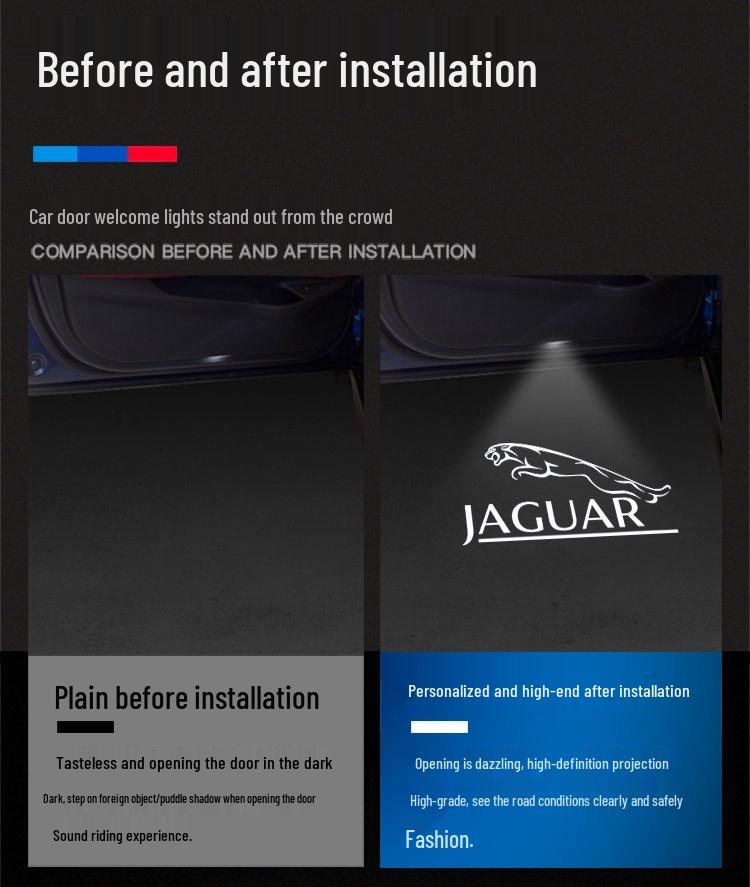 Jaguar XJL XEL XFL F-TYPE F-PACE 2021-2022 Welcome Door Light Projection