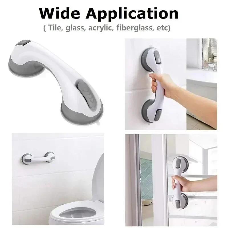 Toilet Safe Grab Anti Slip Elderly Safety Helping Handle Shower Handle Support Bathroom Bar Vacuum Sucker Handrail
