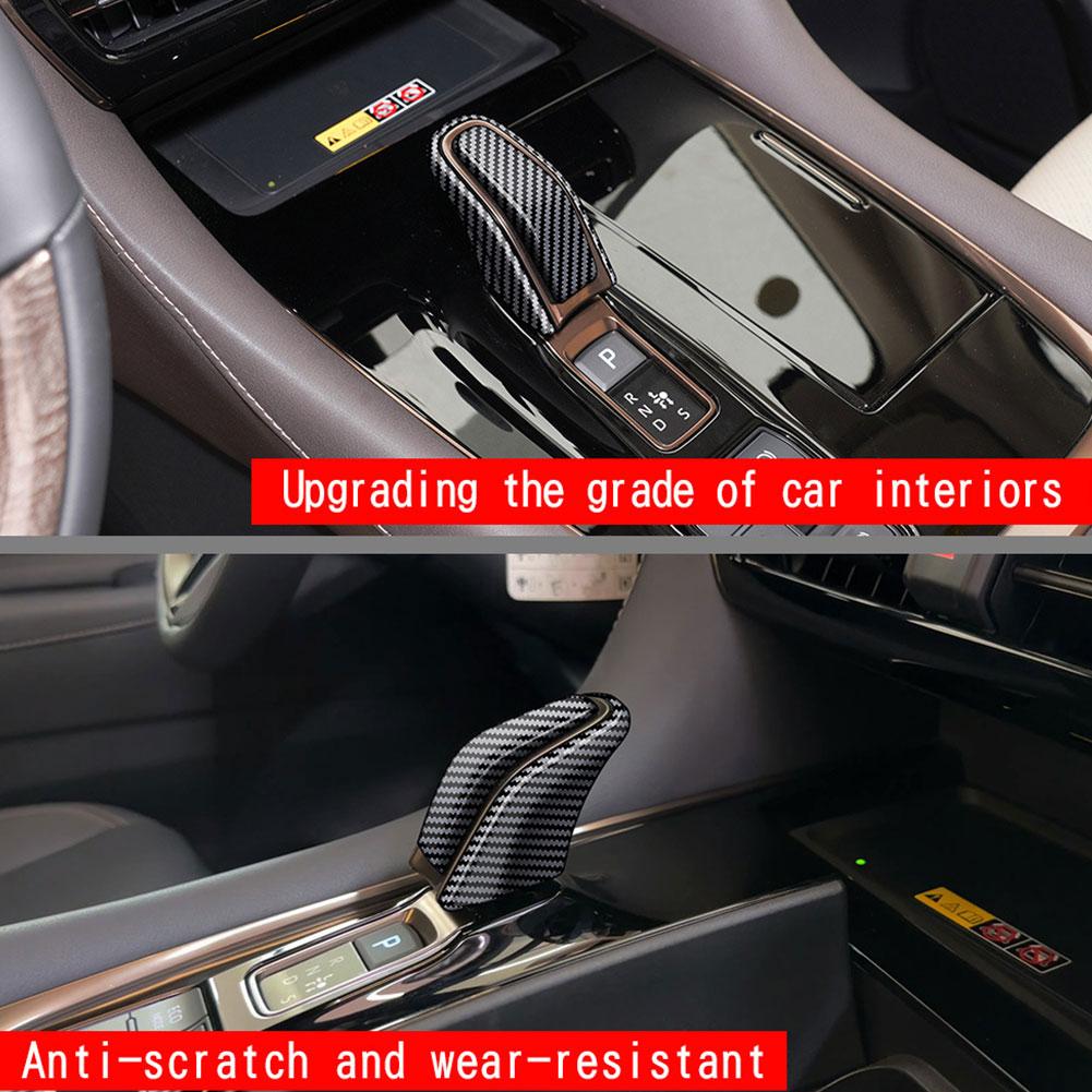 LHD RHD For Toyota Alphard Vellfire 40 Series 2024 2024 ABS Black Car Gear Shift Knob Gear Head Cover Trim Sticker Accessories