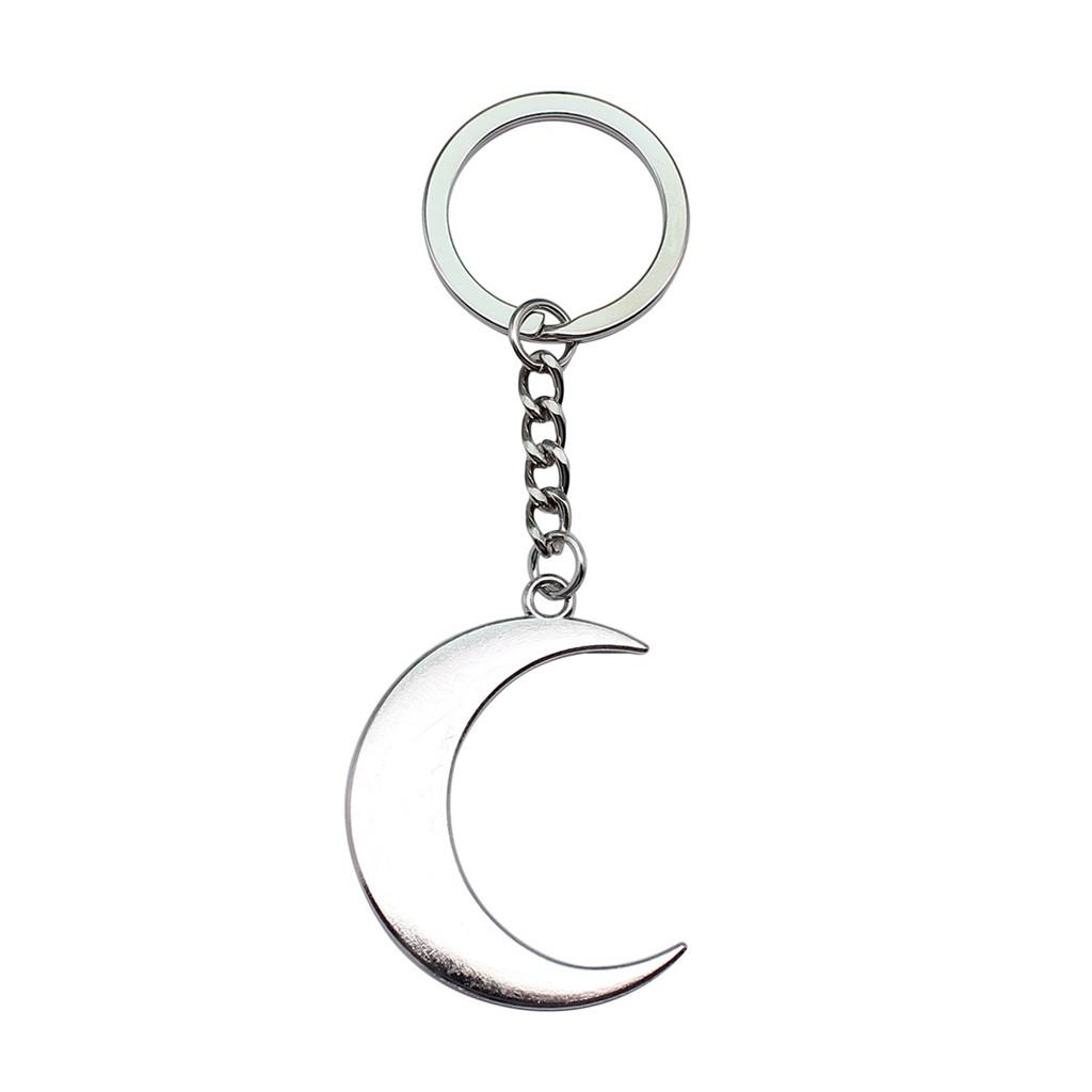 Dreifachmond Pentagramm Anhänger Schlüsselanhänger Stern Wicca Thema Schlüsselring 28mm