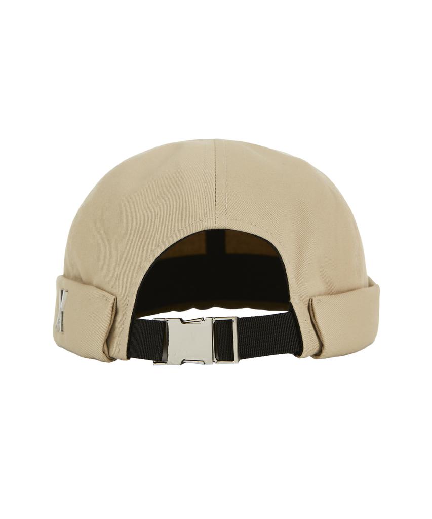 Bajal Twill Metal Buckle Watch Cap Beige
