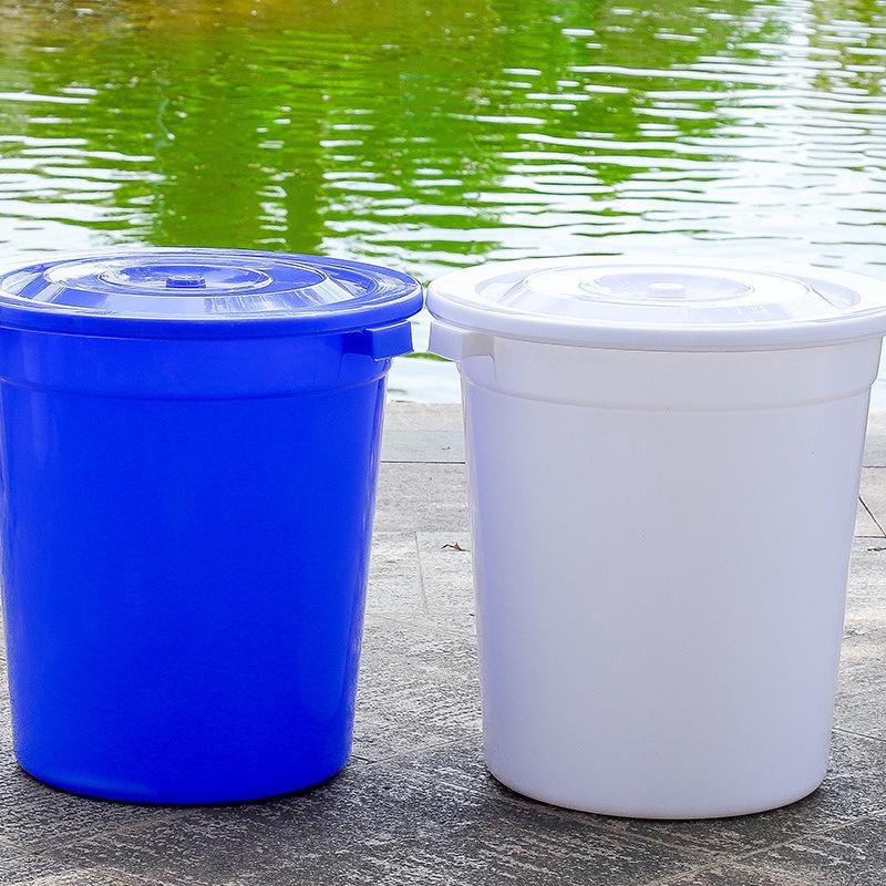 Large Food-Grade Plastic Water Storage Bucket - Extra Capacity & Thickened Design