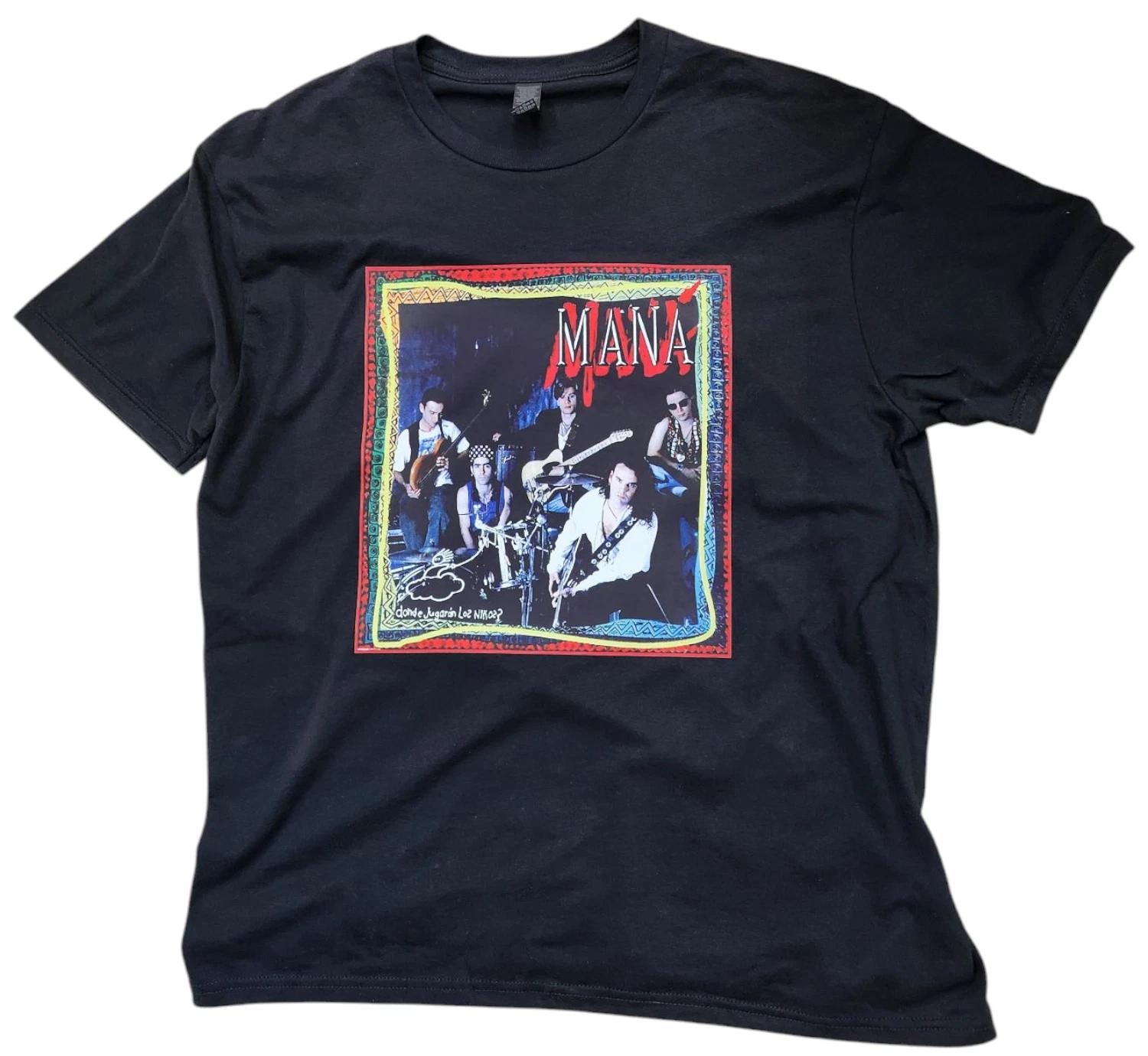 

Men s Mana rock band 100% Cotton T-shirt Mens Tees Top color black L
