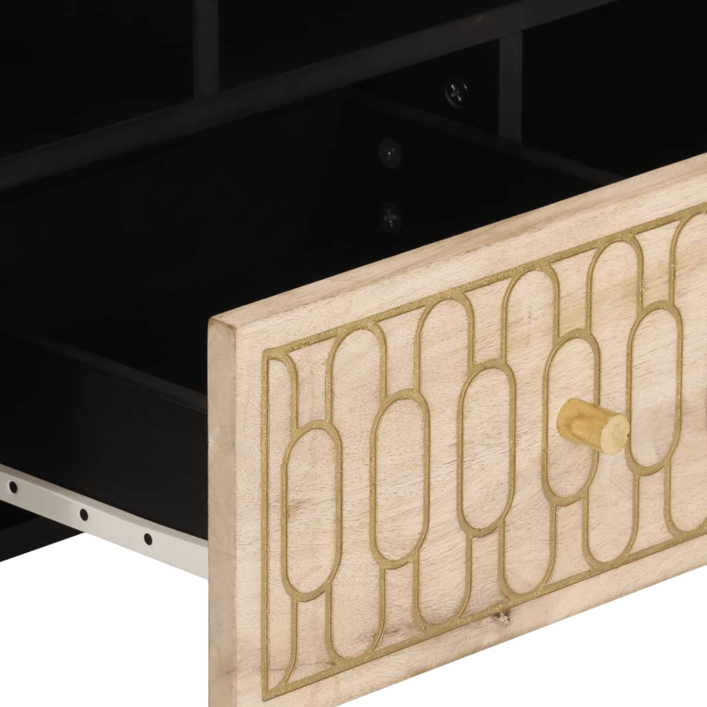 TV Cabinet 100x33x46 Cm Solid Mango Wood