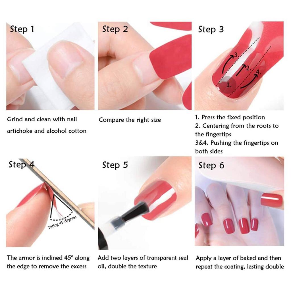 Glitter Gradient Color Full Wraps Polish Stickers Decal Strips Self-Adhesive Sets For Women Girls