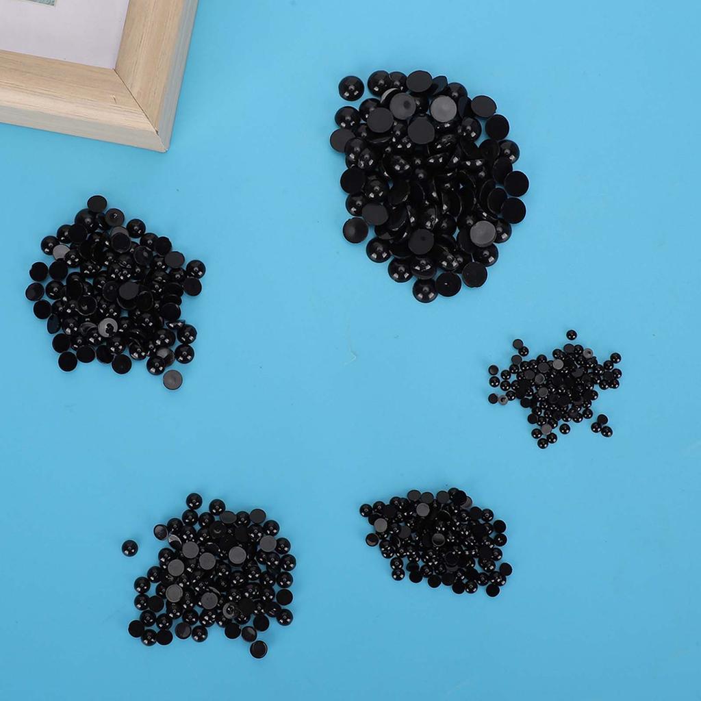 500pcs DIY Artificial Animal Eyes Black Flat Bottom Domed Sewing Crafting Buttons for Doll Kid Toys AccessoriesType 2