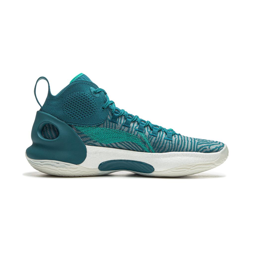 Li Ning Yushuai Ultra Slip Resistant Abrasion Resistant Mid top Basketball Shoes Men's Green ABAU003-16