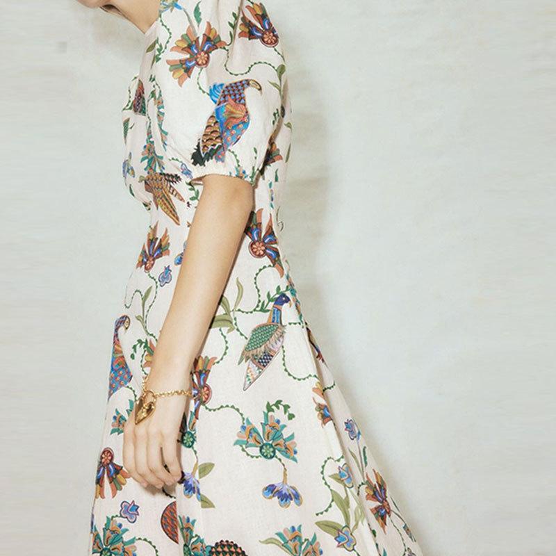 Spring New Style Stylish Printed Slim Fit Versatile Dress