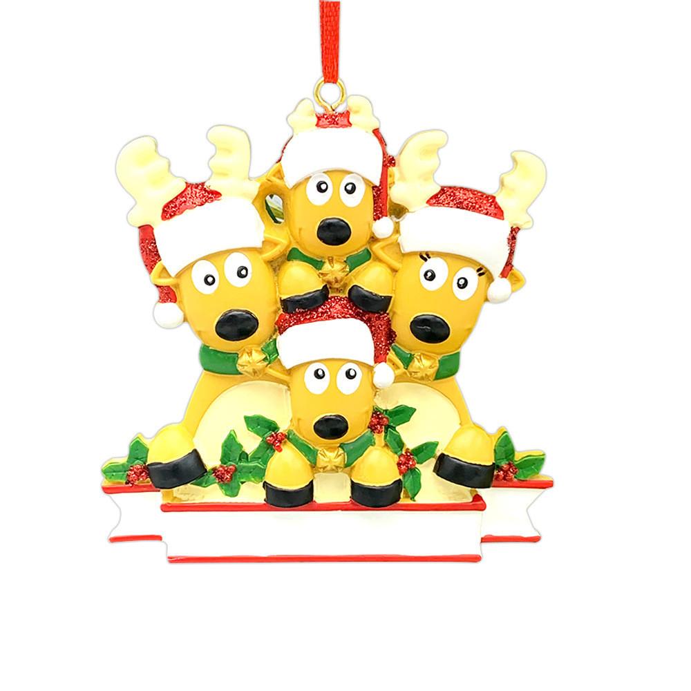 Charming Christmas Reindeer Heart Snowflake Resin Decoration Set For Festive Cheer