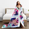 Aliens Music Cartoon Stages Fleece Throw Blankets Mizi Sua Till Luka for Bed Knitted Blanket Office Super Soft Breathable