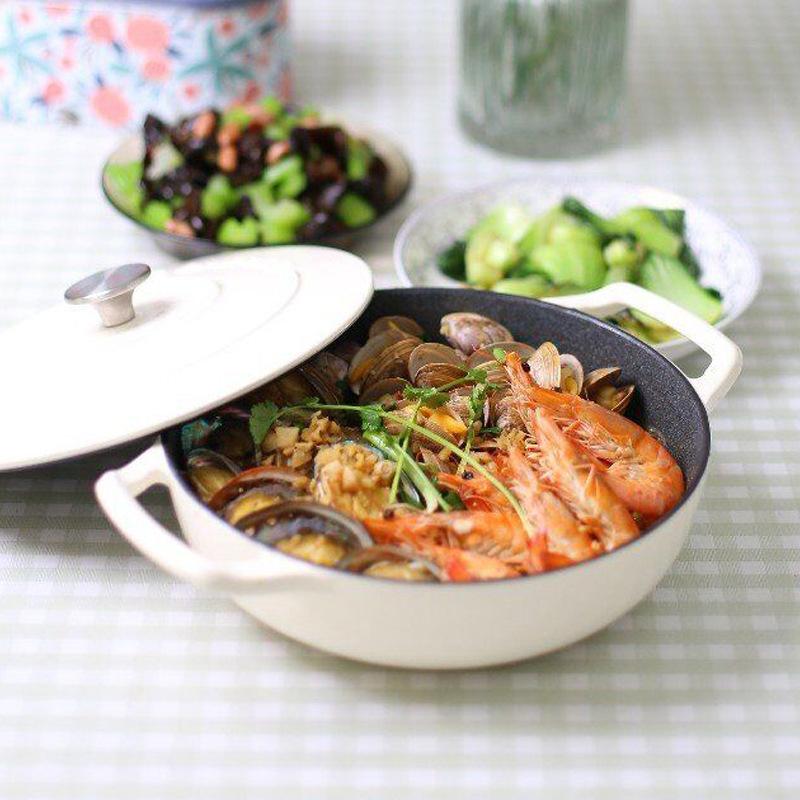26cm Enameled Cast Iron Dutch Oven 3 Quart Heavy Soup Pot Casserole Dish For Bread Baking And Stew Kitchen Nonstick Braised Pot